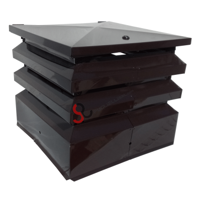 Brown chimney with rectangular base
