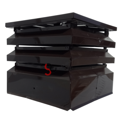 Brown chimney with rectangular base