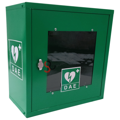 Green AED defibrillator case