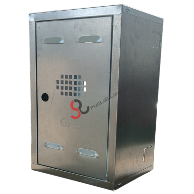 Galvanized gas meter remote reading box in kit form