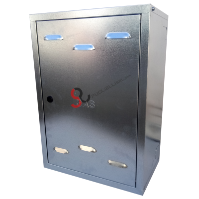 Galvanized gas meter box in kit form