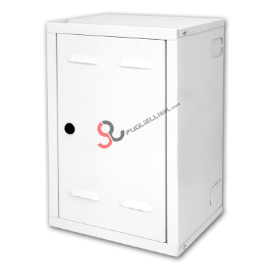 Carcasa a medida, de color blanco, suministrada en kit (desmontada), para contador de gas