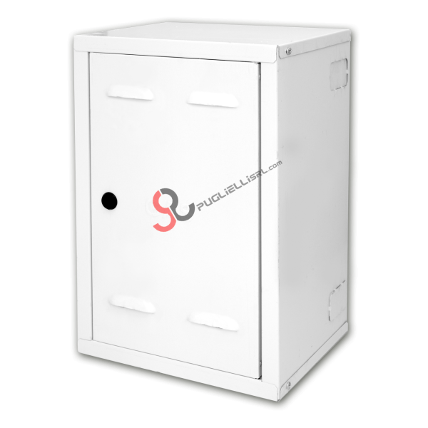 Carcasa a medida, de color blanco, suministrada en kit (desmontada), para contador de gas