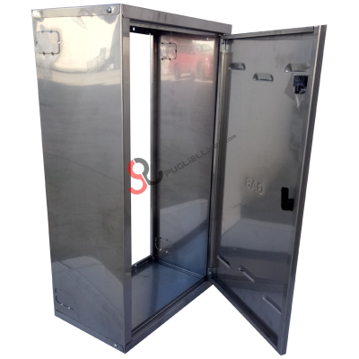 Custom made stainless steel gas meter box in kit form