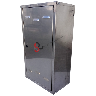 Custom made stainless steel gas meter box in kit form