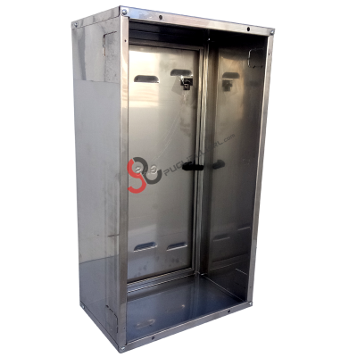 Custom made stainless steel gas meter box in kit form