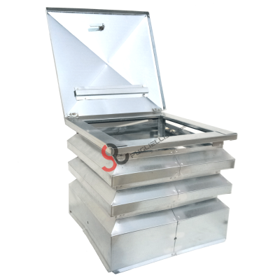 Sombrerete galvanizado para chimenea con base cuadrada