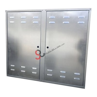 Sportello 2 ante personalizzato per contatore zincata