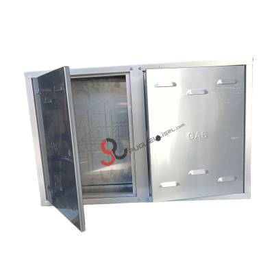 Armadio inox 2 o 4 ante su misura per contatore in kit
