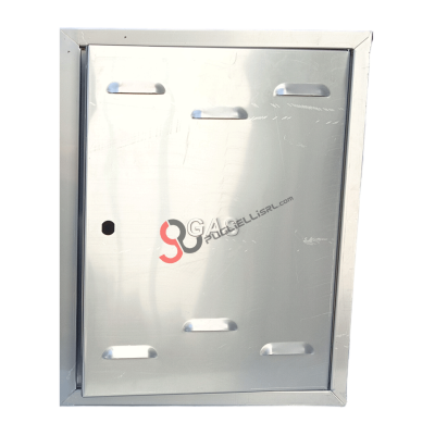 Custom-made stainless steel meter cabinet door